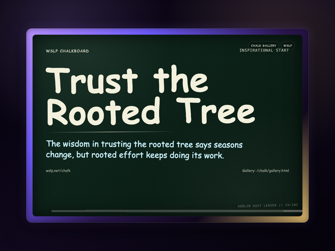 Chalk CH-102: Trust the Rooted Tree